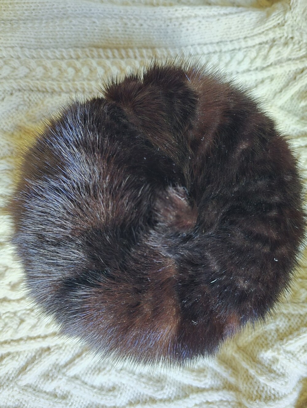 Vintage Chocolate Mink Acorn Cap Hat Russian Style - Picture 4 of 9